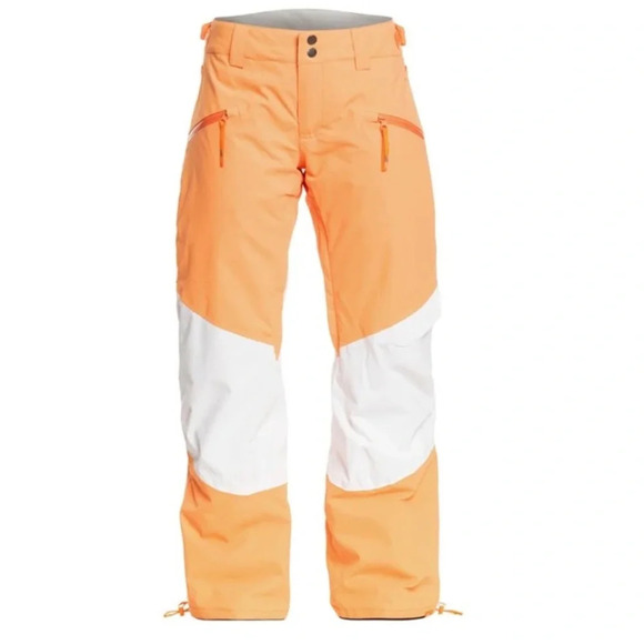 ROXY x CHLOE KIM Woodrose technical snow pants size XL NWT SNOW SKI ORANGE WHITE - Picture 1 of 13